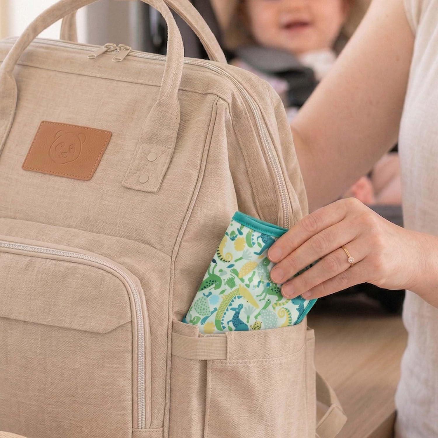 image:image3Pack Waterproof Baby Bibs for Eating Mess Proof Lightweight Toddler Feeding Bibs with Large Food Catcher FoodGrade Baby Eating Essentials Easy to Put On amp CleanPink FloralGreen Dino Animal