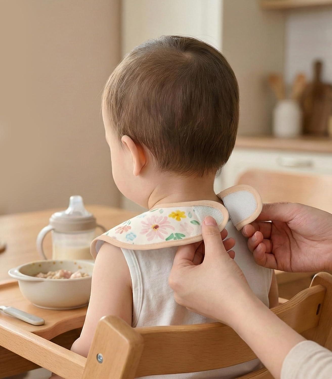 image:image3Pack Waterproof Baby Bibs for Eating Mess Proof Lightweight Toddler Feeding Bibs with Large Food Catcher FoodGrade Baby Eating Essentials Easy to Put On amp CleanPink FloralCountry Floral
