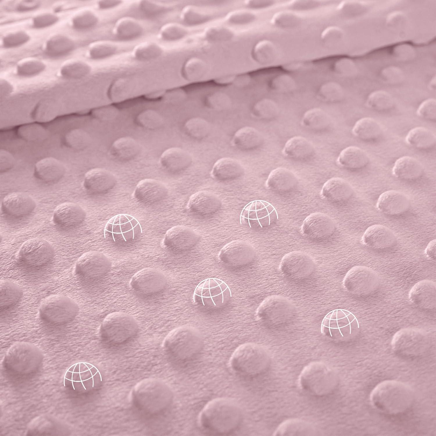 image:imageBaby Minky Blanket for Boys Girl Super Soft Newborn Nursery Blanket with Double Layer Dotted Backing 30x40 Cozy Printed Bed Throw Blanket Undersea WorldPink Balloon Rabbit