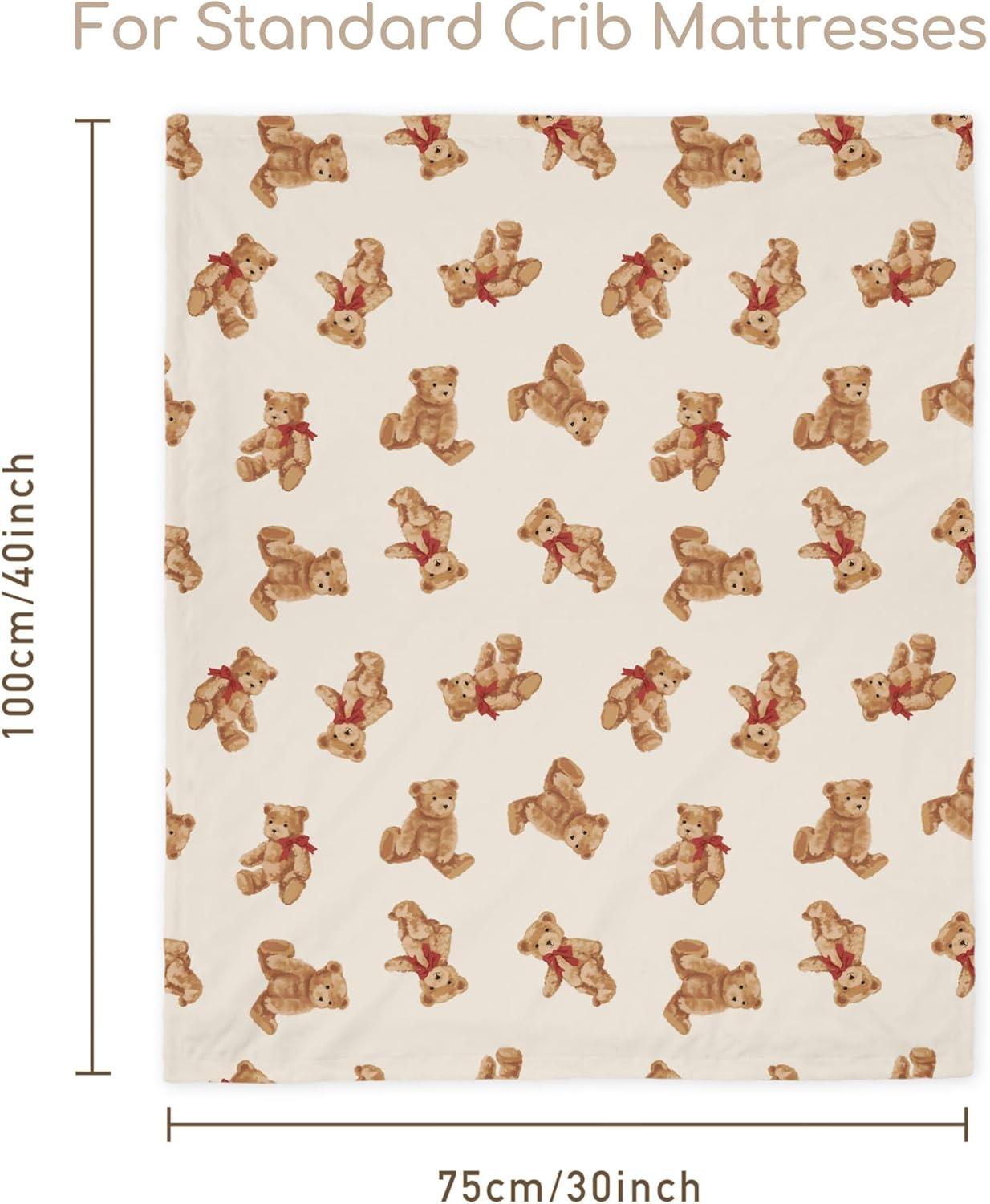 image:imageBaby Minky Blanket for Boys Girl Super Soft Newborn Nursery Blanket with Double Layer Dotted Backing 30x40 Cozy Printed Bed Throw Blanket Undersea WorldBeige Bear