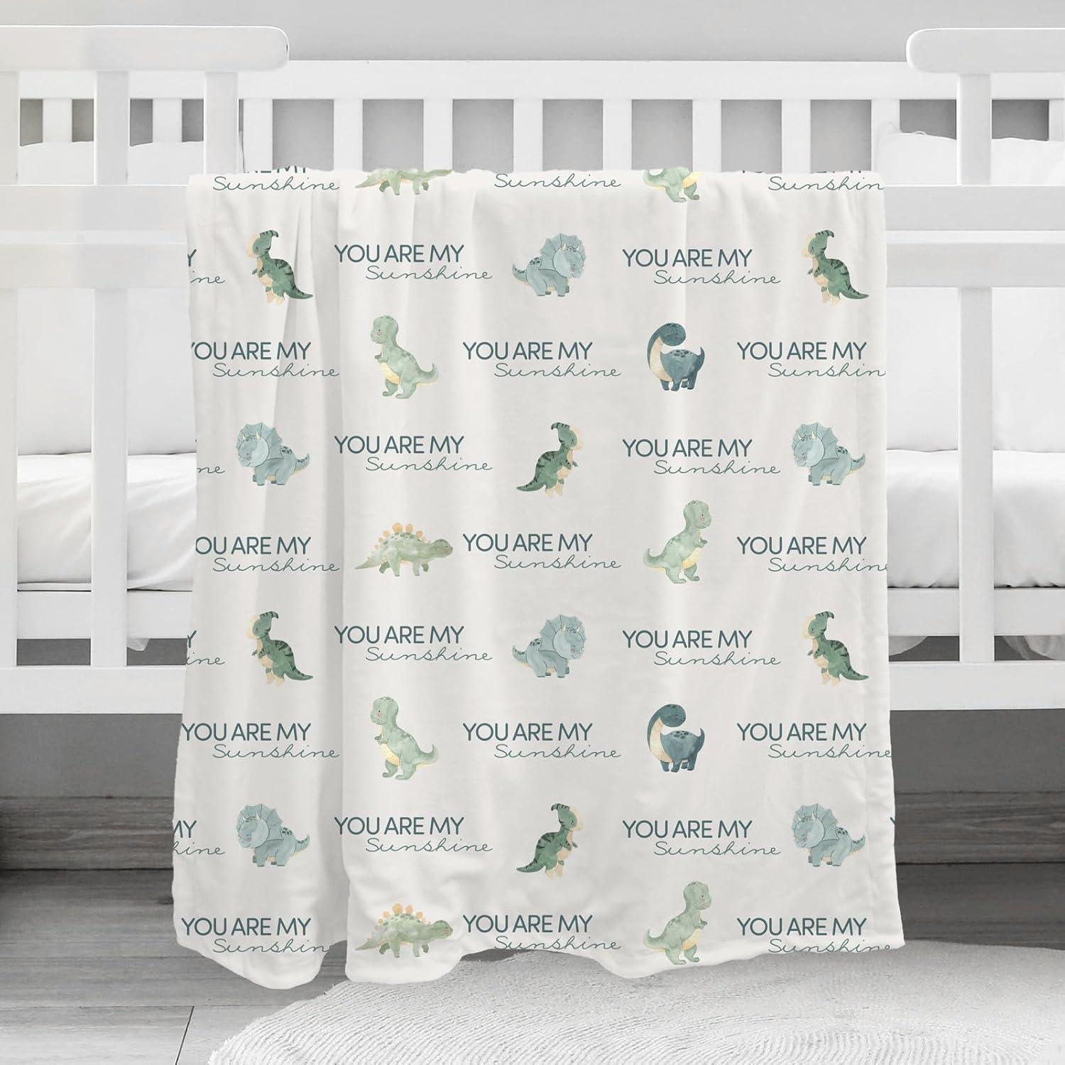 image:imageBaby Minky Blanket for Boys Girl Super Soft Newborn Nursery Blanket with Double Layer Dotted Backing 30x40 Cozy Printed Bed Throw Blanket Undersea WorldBlue Dinosaur