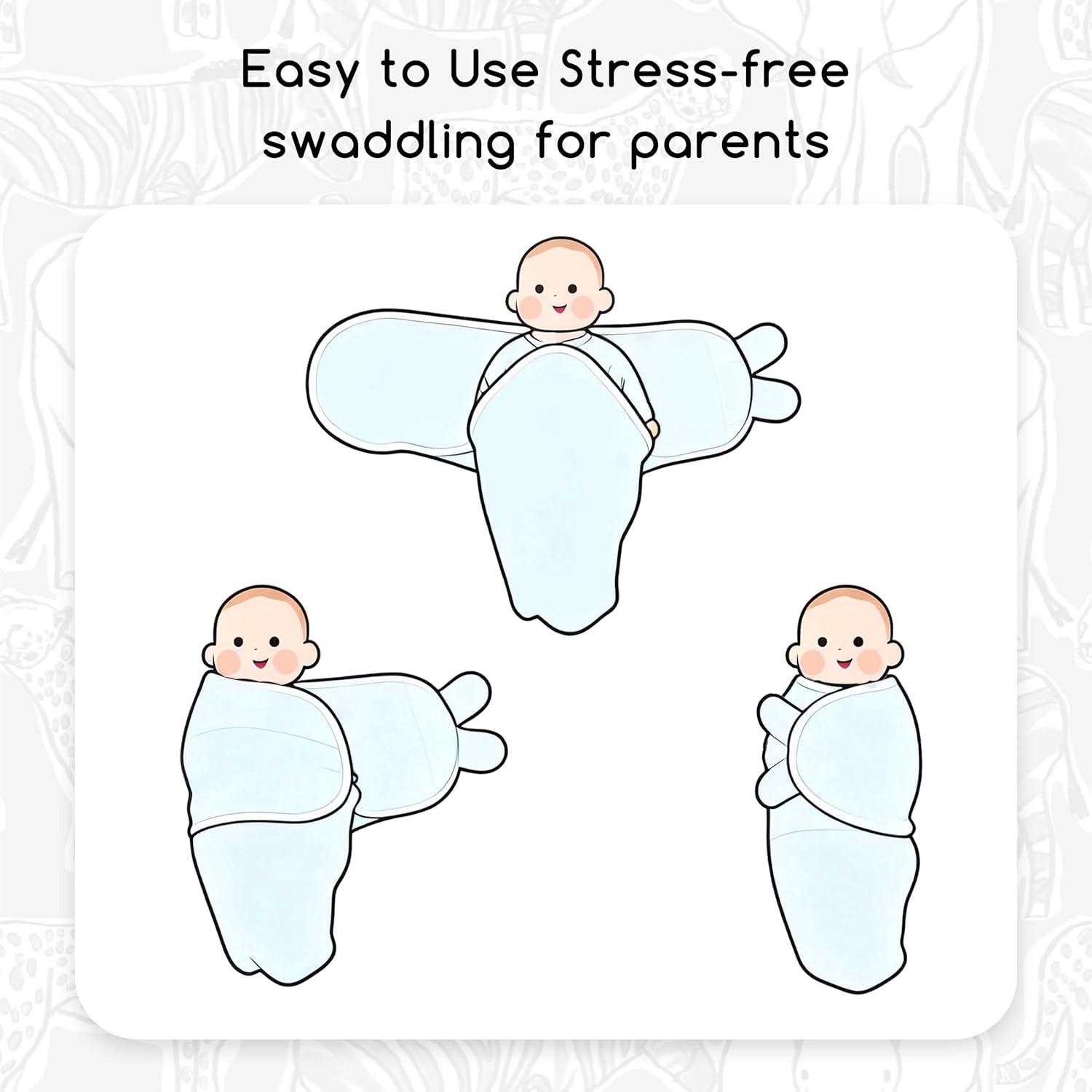 image:imageBaby Swaddles for Newborn Organic CottonSoft amp Snug Newborn Velcro Swaddle 03 Months Sleep Sack Helps Calm Startle Reflex 2Pack Wrap Nursery Swaddling Blankets ElephantLight Grey Elephant