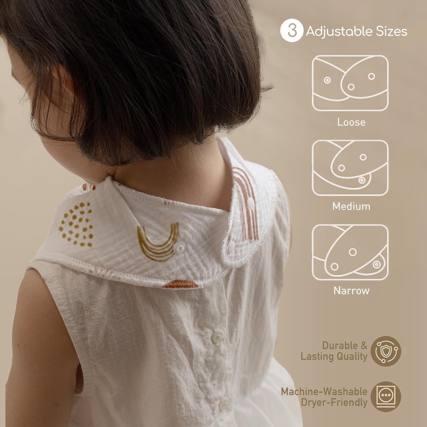 image:imageMuslin Baby Bibs 8 Pack Baby Bandana Drool Bib for Drooling and Teething Cotton Soft Absorbent for Girls Boys Calm Style Plain Solid ColorBrown Rainbow