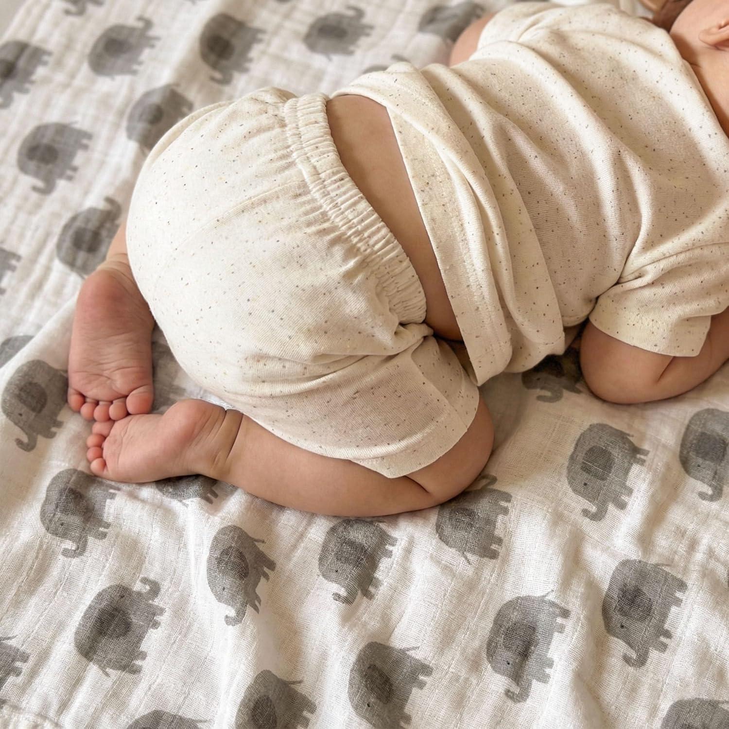 image:imageMuslin Swaddle Blankets for Newborn 4 Pack Cotton Baby Blankets Large 315 x 433 inch Breathable Soft Receiving Blanket Essentials Swaddle Wrap Burping Clothes Blue Farm CountryGrey Animals