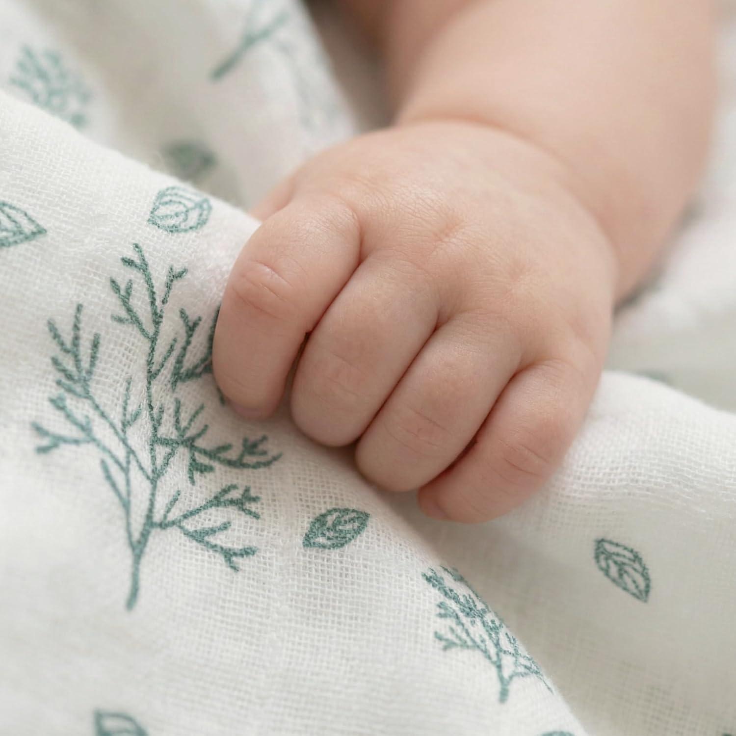 image:imageMuslin Swaddle Blankets for Newborn 4 Pack Cotton Baby Blankets Large 315 x 433 inch Breathable Soft Receiving Blanket Essentials Swaddle Wrap Burping Clothes Blue Farm CountryLight Blue Farm Country