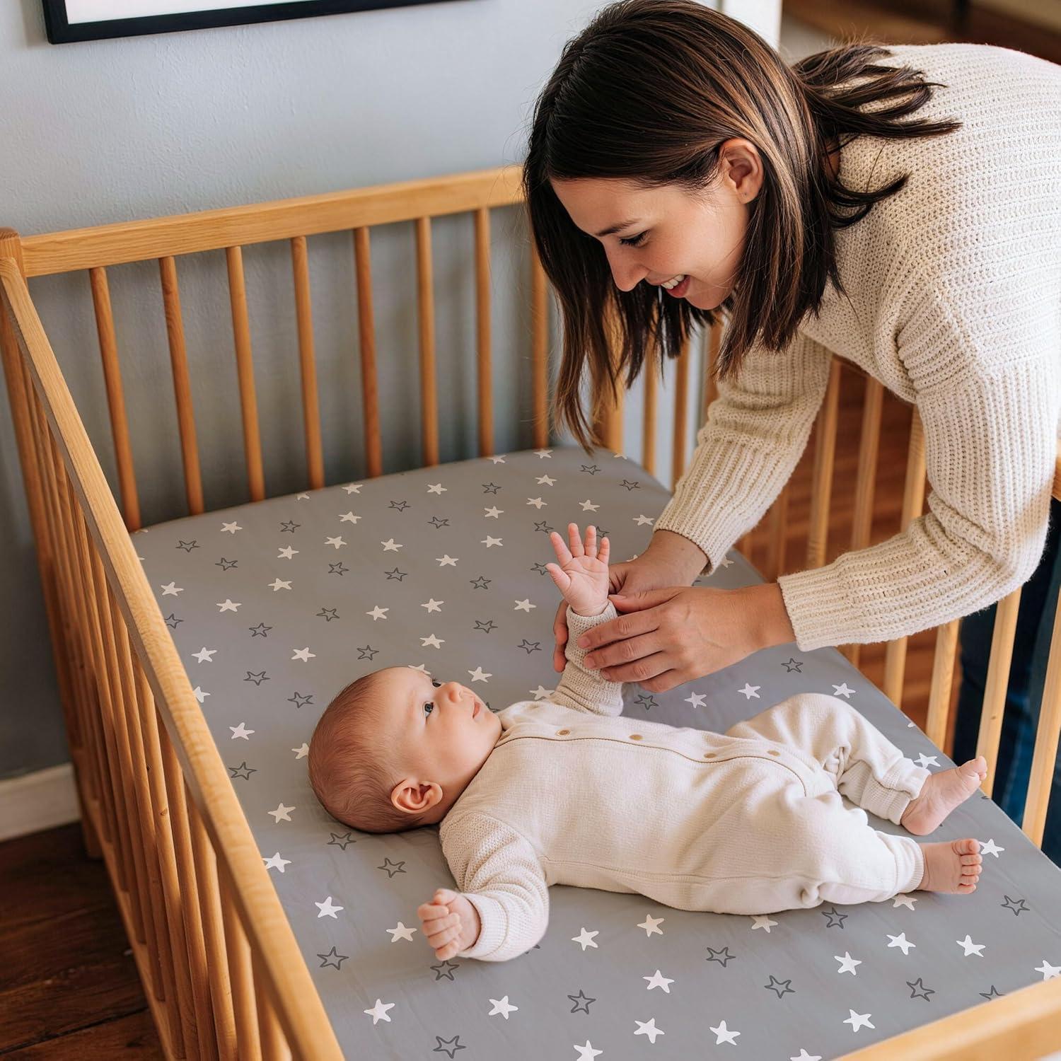image:imageNap Mat Sheet 47x24 3 Pack Pink Floral Baby Crib Sheets Fitted Elastic Corners Preschool Day Care Rest Mat Cover Soft Breathable Compatible with Regalo My Cot Joovy Travel CotNavy Blue Planet