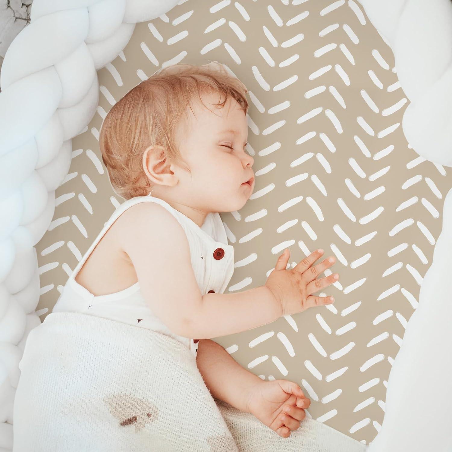 image:imageNap Mat Sheet 47x24 3 Pack Pink Floral Baby Crib Sheets Fitted Elastic Corners Preschool Day Care Rest Mat Cover Soft Breathable Compatible with Regalo My Cot Joovy Travel CotBrown Rainbow