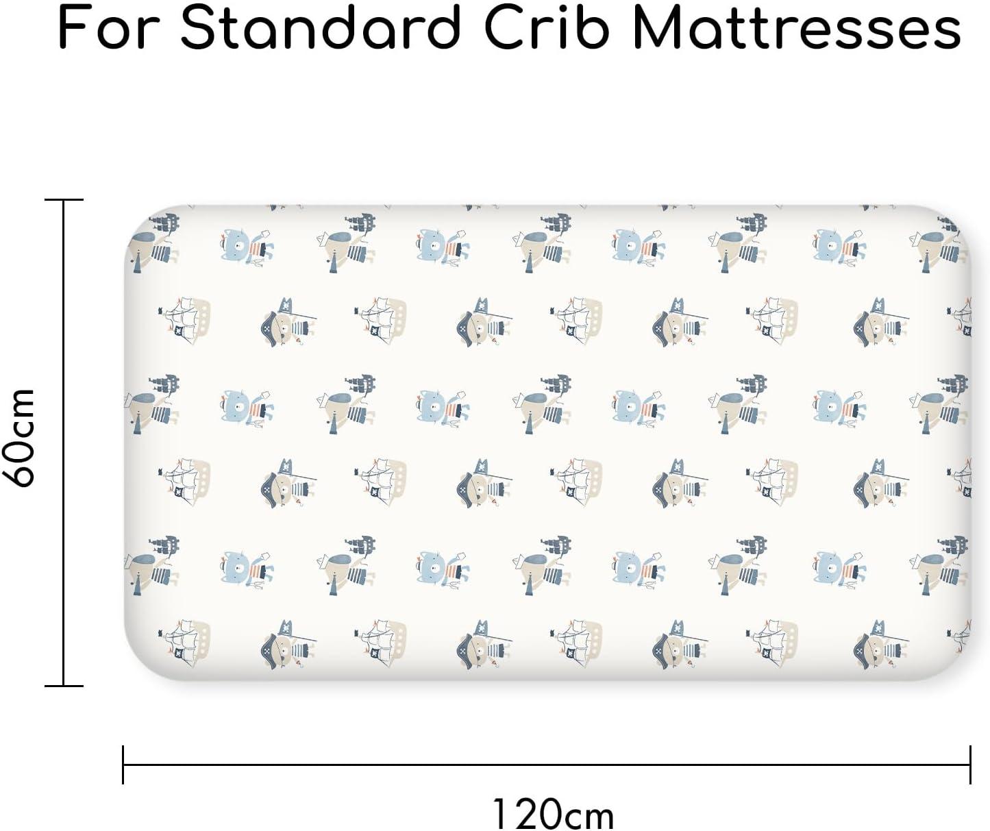 image:imageNap Mat Sheet 47x24 3 Pack Pink Floral Baby Crib Sheets Fitted Elastic Corners Preschool Day Care Rest Mat Cover Soft Breathable Compatible with Regalo My Cot Joovy Travel CotBlue Ocean