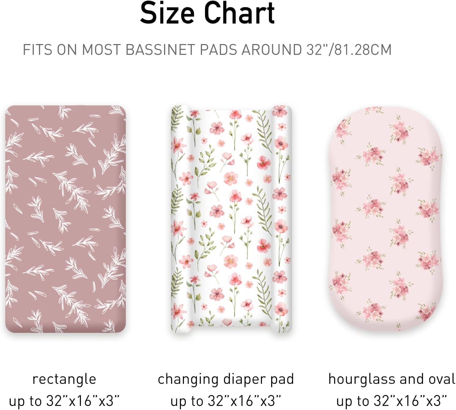 image:imageNap Mat Sheet 47x24 3 Pack Pink Floral Baby Crib Sheets Fitted Elastic Corners Preschool Day Care Rest Mat Cover Soft Breathable Compatible with Regalo My Cot Joovy Travel CotA Pink Floral