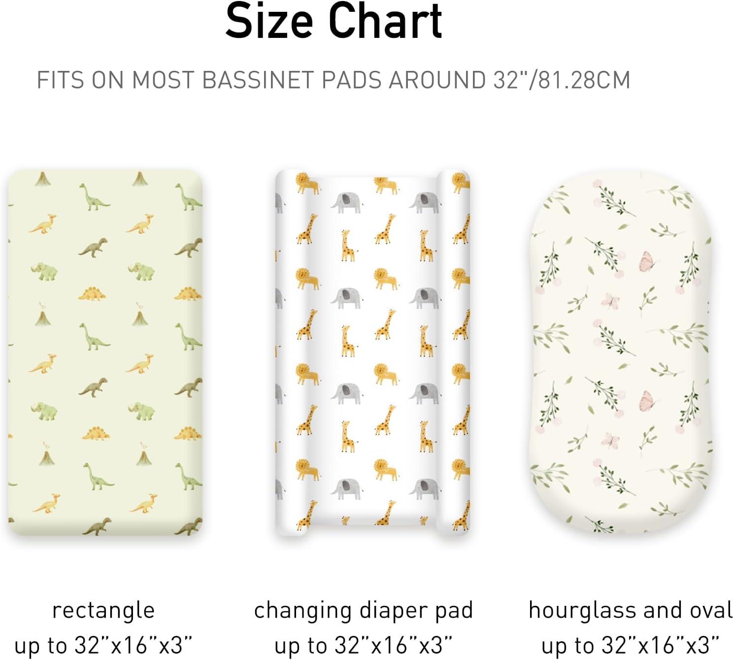 image:imageNap Mat Sheet 47x24 3 Pack Pink Floral Baby Crib Sheets Fitted Elastic Corners Preschool Day Care Rest Mat Cover Soft Breathable Compatible with Regalo My Cot Joovy Travel CotYellow Dinosaur