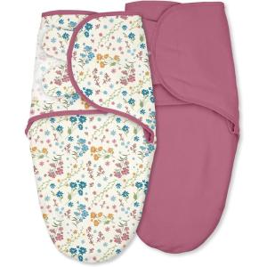 image:imageBaby Swaddles for Newborn Organic CottonSoft amp Snug Newborn Velcro Swaddle 03 Months Sleep Sack Helps Calm Startle Reflex 2Pack Wrap Nursery Swaddling Blankets ElephantCountry Floral