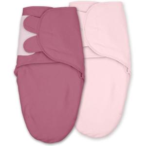 image:imageBaby Swaddles for Newborn Organic CottonSoft amp Snug Newborn Velcro Swaddle 03 Months Sleep Sack Helps Calm Startle Reflex 2Pack Wrap Nursery Swaddling Blankets ElephantBlush  Mauve