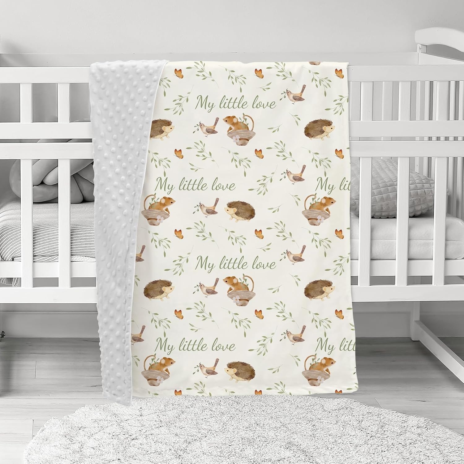 image:imageBaby Blankets for Boys Girls Yellow Dinosaur 30x40 Soft Cozy Fleece Receiving Blanket for Newborn amp Toddler 3D Minky Dotted Backing Breathable for Crib Stroller amp Tummy TimeGray Jungle Animal