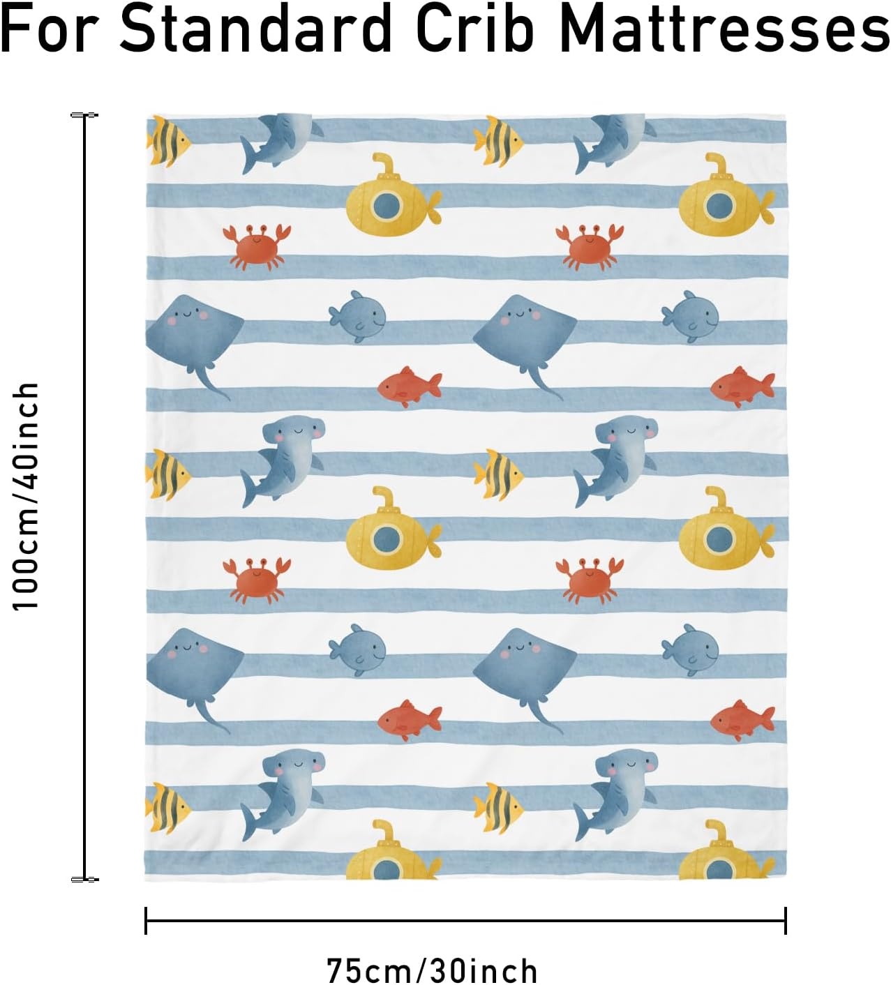 image:imageBaby Blankets for Boys Girls Yellow Dinosaur 30x40 Soft Cozy Fleece Receiving Blanket for Newborn amp Toddler 3D Minky Dotted Backing Breathable for Crib Stroller amp Tummy TimeBlue Ocean