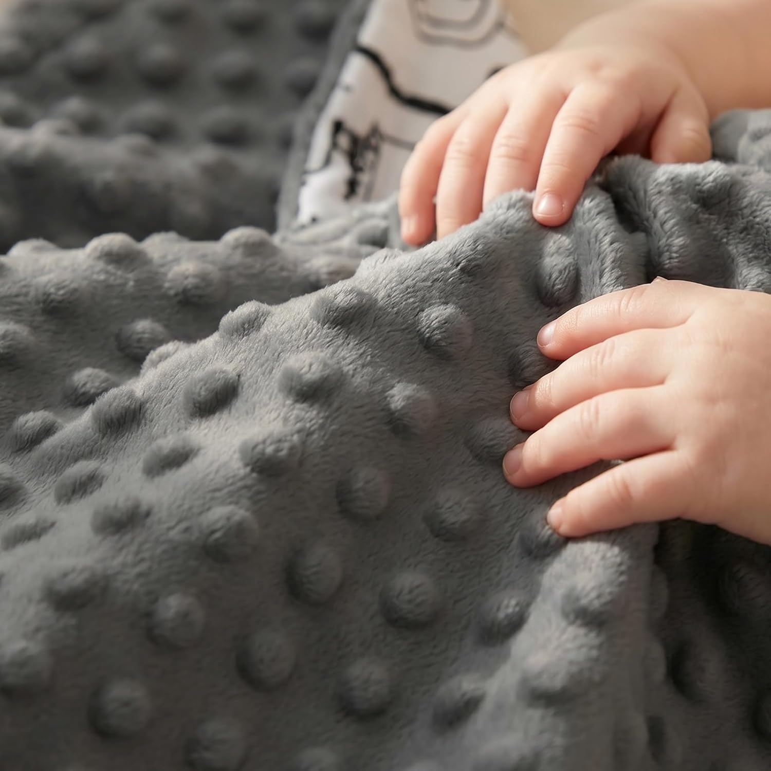 image:imageBaby Blankets for Boys Girls Yellow Dinosaur 30x40 Soft Cozy Fleece Receiving Blanket for Newborn amp Toddler 3D Minky Dotted Backing Breathable for Crib Stroller amp Tummy TimeGray Animals