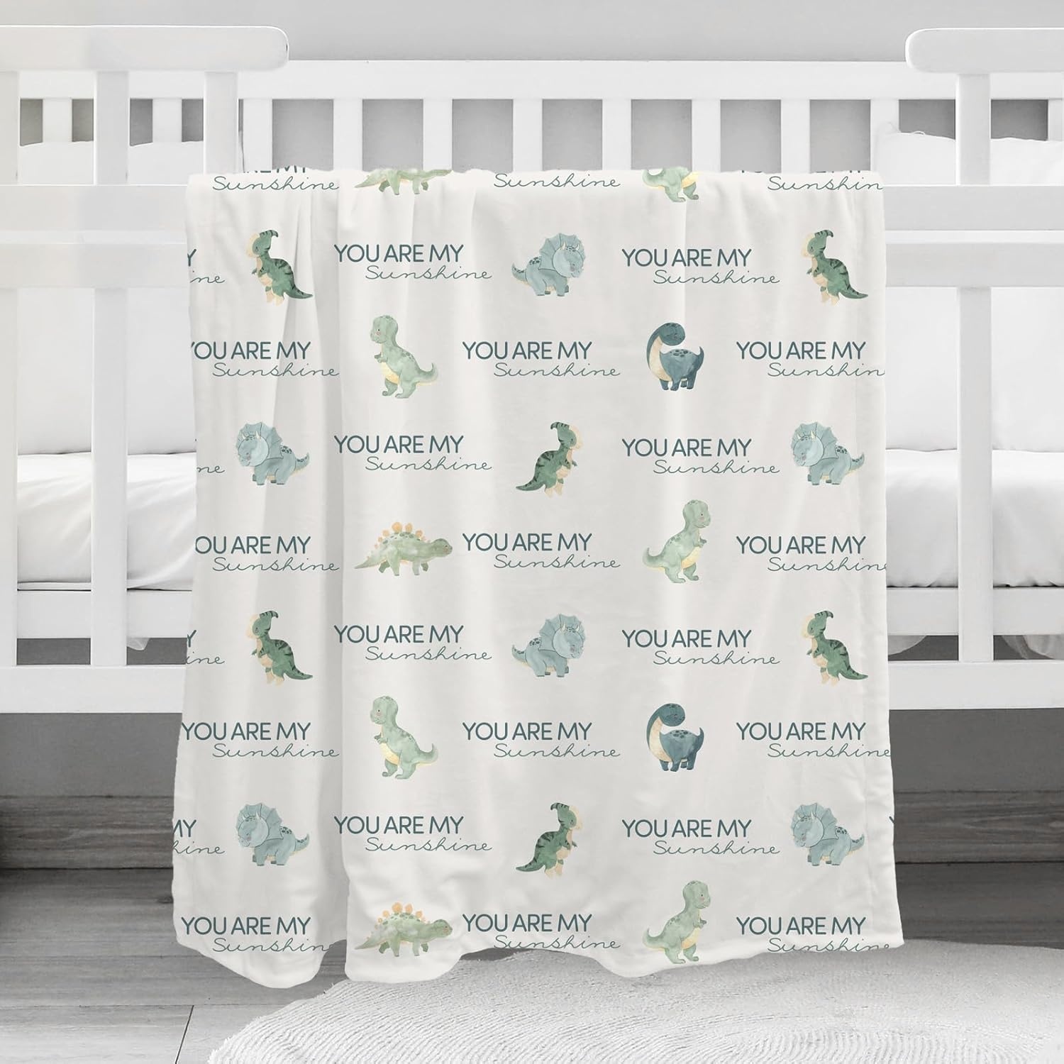image:imageBaby Blankets for Boys Girls Yellow Dinosaur 30x40 Soft Cozy Fleece Receiving Blanket for Newborn amp Toddler 3D Minky Dotted Backing Breathable for Crib Stroller amp Tummy TimeBlue Dinosaur
