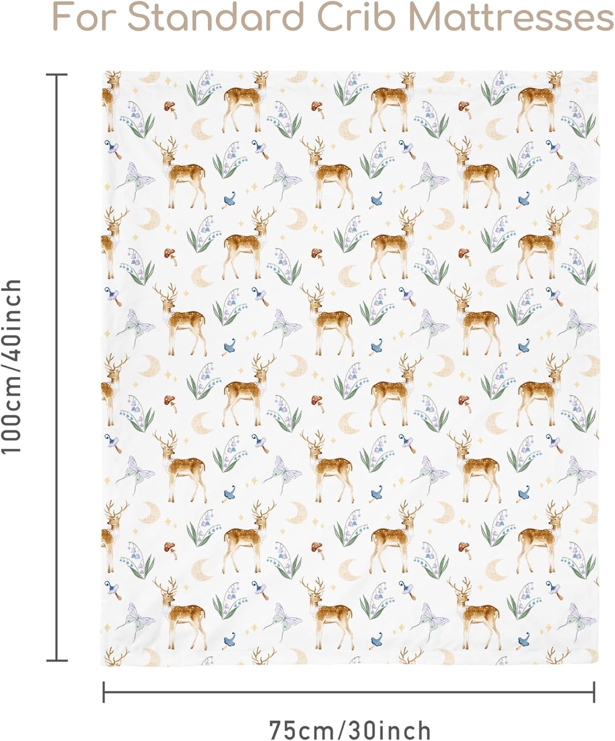 image:imageBaby Blankets for Boys Girls Yellow Dinosaur 30x40 Soft Cozy Fleece Receiving Blanket for Newborn amp Toddler 3D Minky Dotted Backing Breathable for Crib Stroller amp Tummy TimePurple Deer