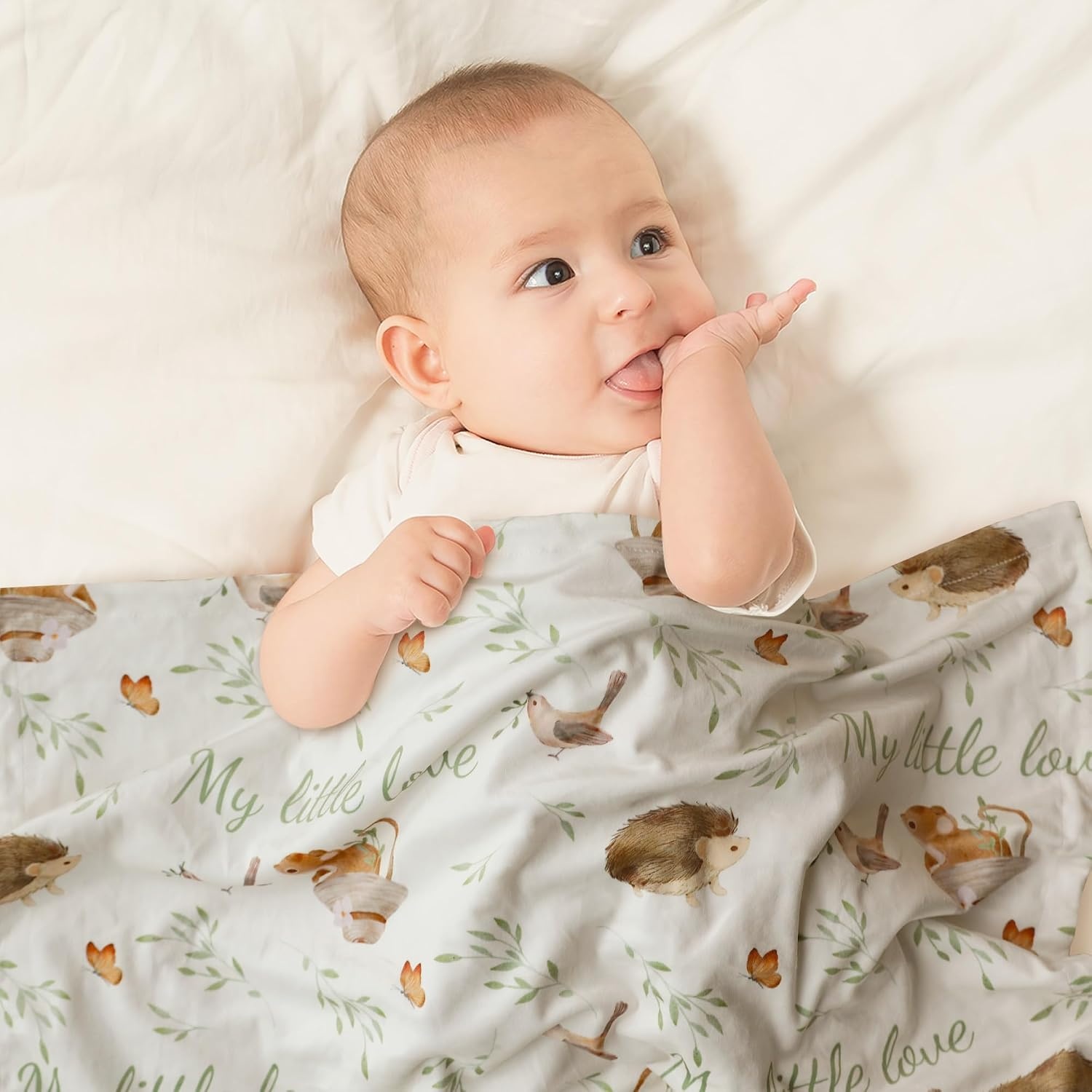 image:imageBaby Blankets for Boys Girls Yellow Dinosaur 30x40 Soft Cozy Fleece Receiving Blanket for Newborn amp Toddler 3D Minky Dotted Backing Breathable for Crib Stroller amp Tummy TimeGray Jungle Animal