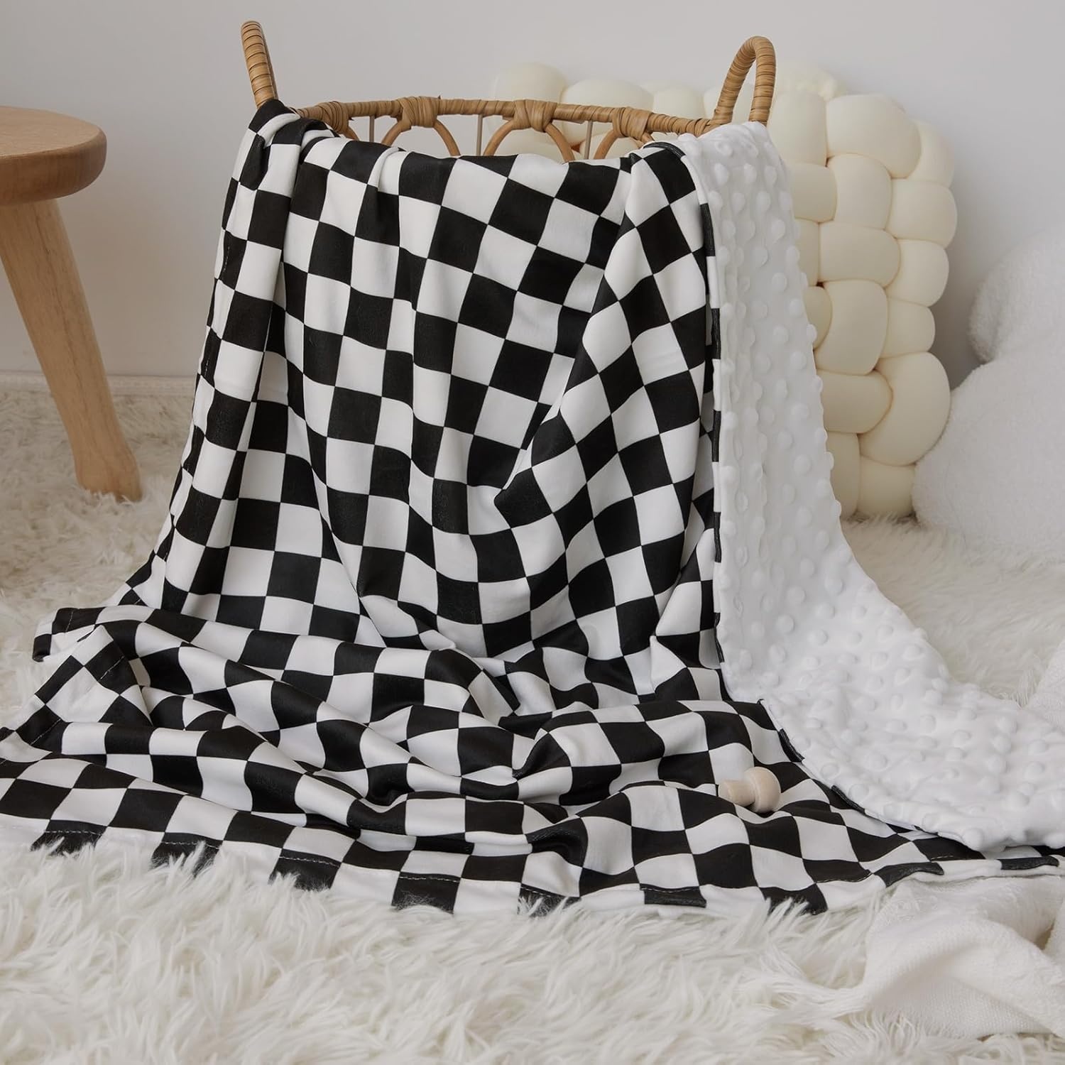 image:imageBaby Blankets for Boys Girls Yellow Dinosaur 30x40 Soft Cozy Fleece Receiving Blanket for Newborn amp Toddler 3D Minky Dotted Backing Breathable for Crib Stroller amp Tummy TimeCherkerd Black