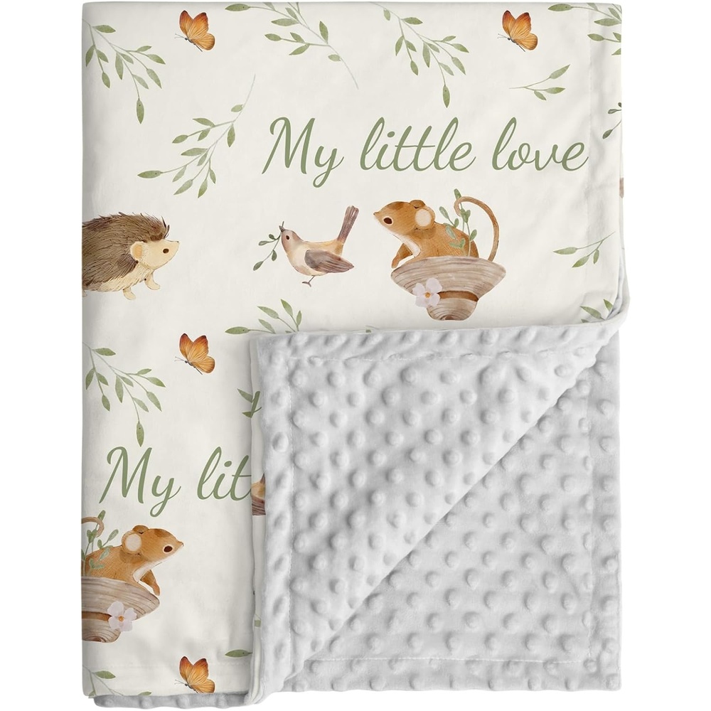 image:imageBaby Blankets for Boys Girls Yellow Dinosaur 30x40 Soft Cozy Fleece Receiving Blanket for Newborn amp Toddler 3D Minky Dotted Backing Breathable for Crib Stroller amp Tummy TimeGray Jungle Animal