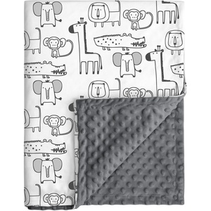image:imageBaby Blankets for Boys Girls Yellow Dinosaur 30x40  Soft Cozy Fleece Receiving Blanket for Newborn amp Toddler 3D Minky Dotted Backing Breathable for Crib Stroller amp Tummy TimeGray Animals