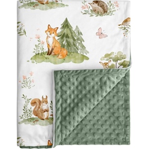 image:imageBaby Blankets for Boys Girls Yellow Dinosaur 30x40  Soft Cozy Fleece Receiving Blanket for Newborn amp Toddler 3D Minky Dotted Backing Breathable for Crib Stroller amp Tummy TimeSage Green Jungle Animals