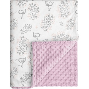 image:imageBaby Blankets for Boys Girls Yellow Dinosaur 30x40  Soft Cozy Fleece Receiving Blanket for Newborn amp Toddler 3D Minky Dotted Backing Breathable for Crib Stroller amp Tummy TimePink Elephant