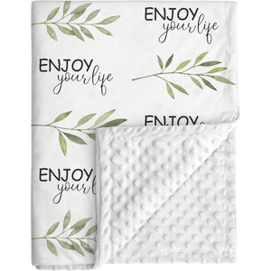 image:imageBaby Blankets for Boys Girls Yellow Dinosaur 30x40  Soft Cozy Fleece Receiving Blanket for Newborn amp Toddler 3D Minky Dotted Backing Breathable for Crib Stroller amp Tummy TimeWhite Branch