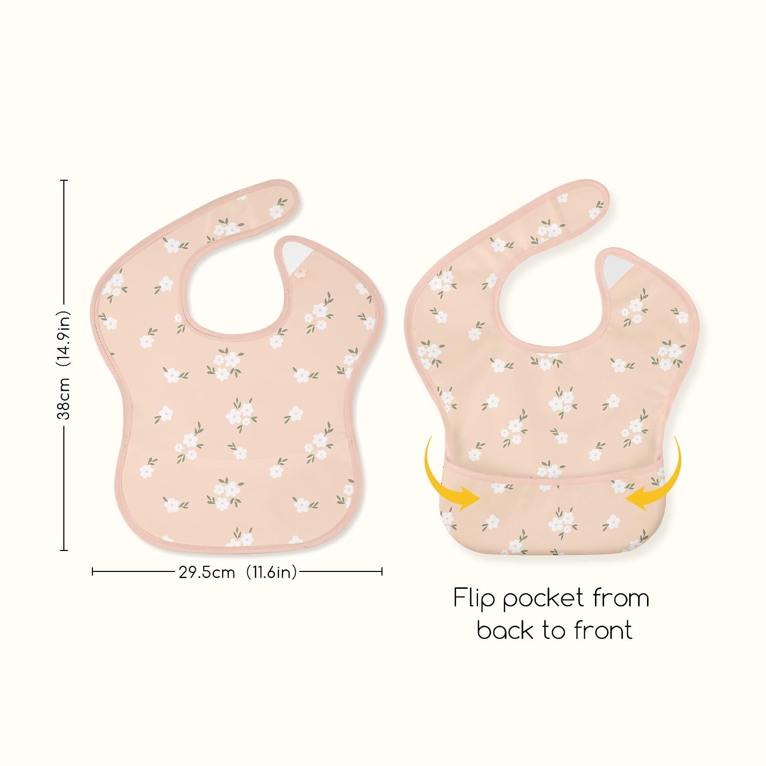 image:image3Pack Baby Feeding Bibs Waterproof StainResistant 3D Food Catcher Soft Lightweight Design for BabyLed Weaning Infants amp Toddlers 324 Months Safari AnimalsGreen Bloom
