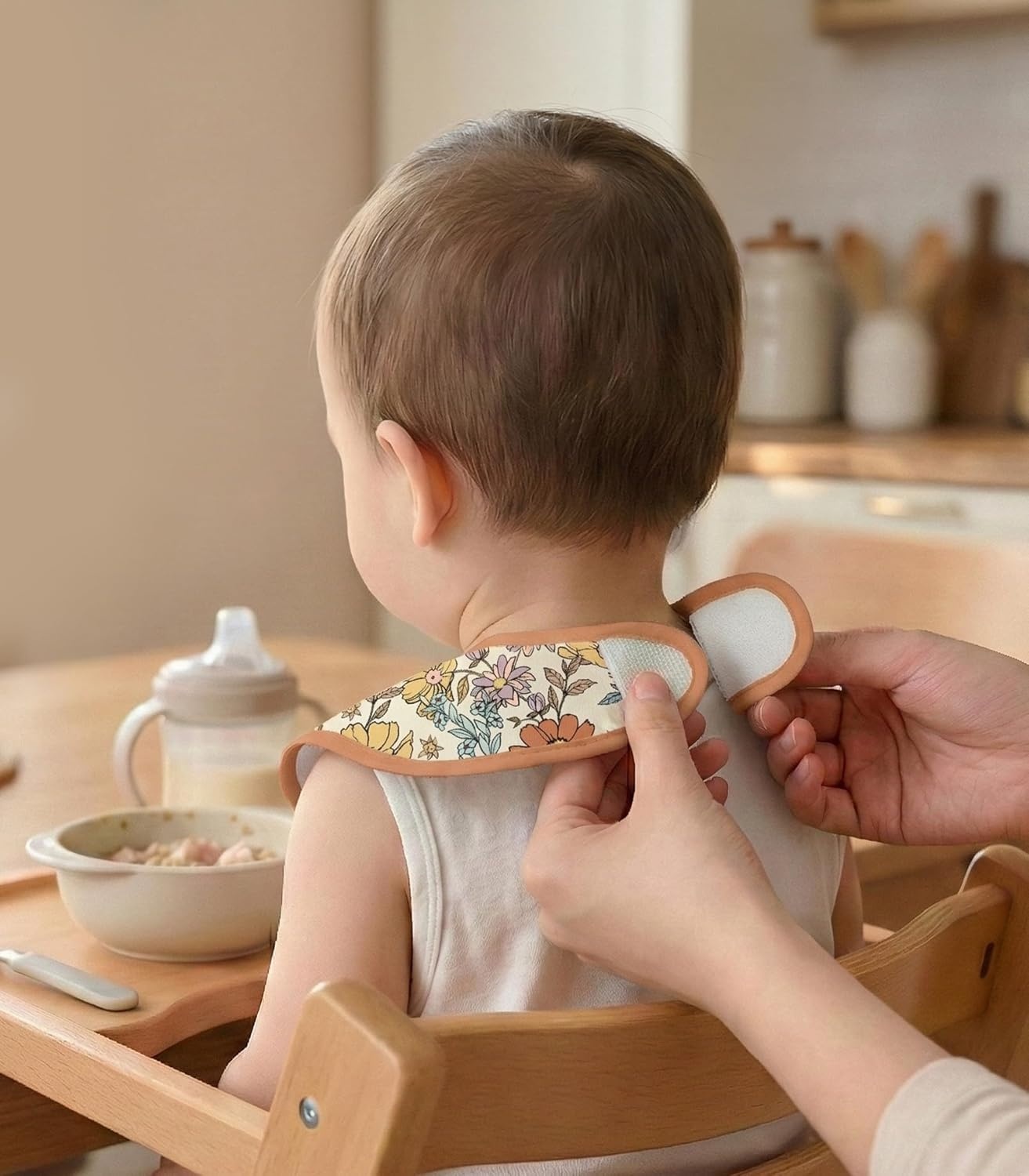 image:image3Pack Baby Feeding Bibs Waterproof StainResistant 3D Food Catcher Soft Lightweight Design for BabyLed Weaning Infants amp Toddlers 324 Months Safari AnimalsChocolate Retro Floral
