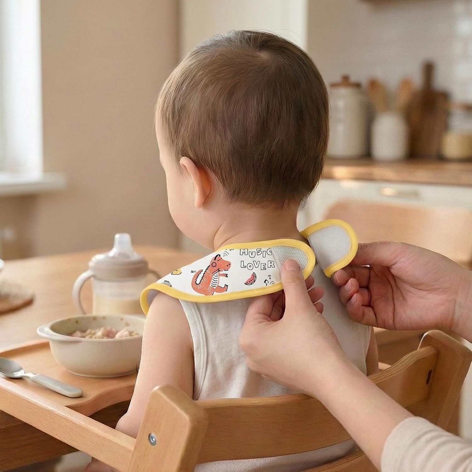 image:image3Pack Baby Feeding Bibs Waterproof StainResistant 3D Food Catcher Soft Lightweight Design for BabyLed Weaning Infants amp Toddlers 324 Months Safari AnimalsDigger Dinosaur