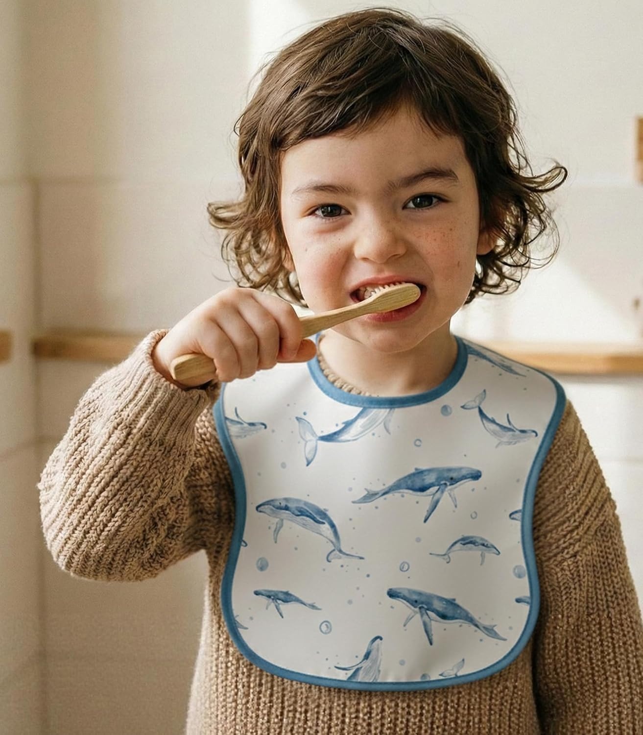 image:image3Pack Baby Feeding Bibs Waterproof StainResistant 3D Food Catcher Soft Lightweight Design for BabyLed Weaning Infants amp Toddlers 324 Months Safari AnimalsBlue Ocean Whale