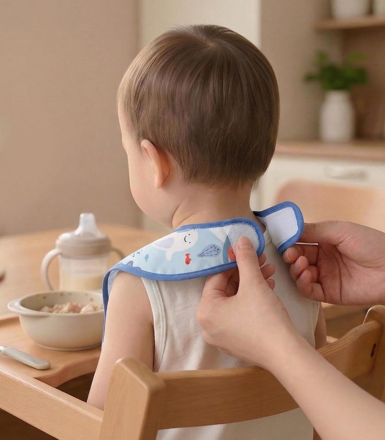 image:image3Pack Baby Feeding Bibs Waterproof StainResistant 3D Food Catcher Soft Lightweight Design for BabyLed Weaning Infants amp Toddlers 324 Months Safari AnimalsLight Blue Ocean