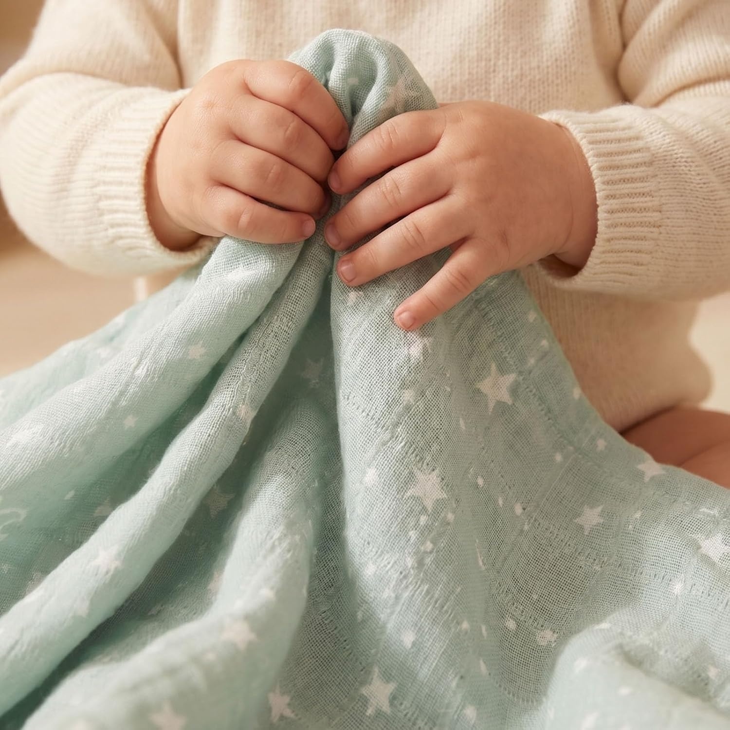 image:image4Pack Muslin Swaddle Blankets for Newborns 100 Cotton Breathable Soft Muslin Large 315x433 MultiUse Stroller Sunshade Nursing Cover amp Receiving Blanket Bear CheckeredBlue Dinosaur