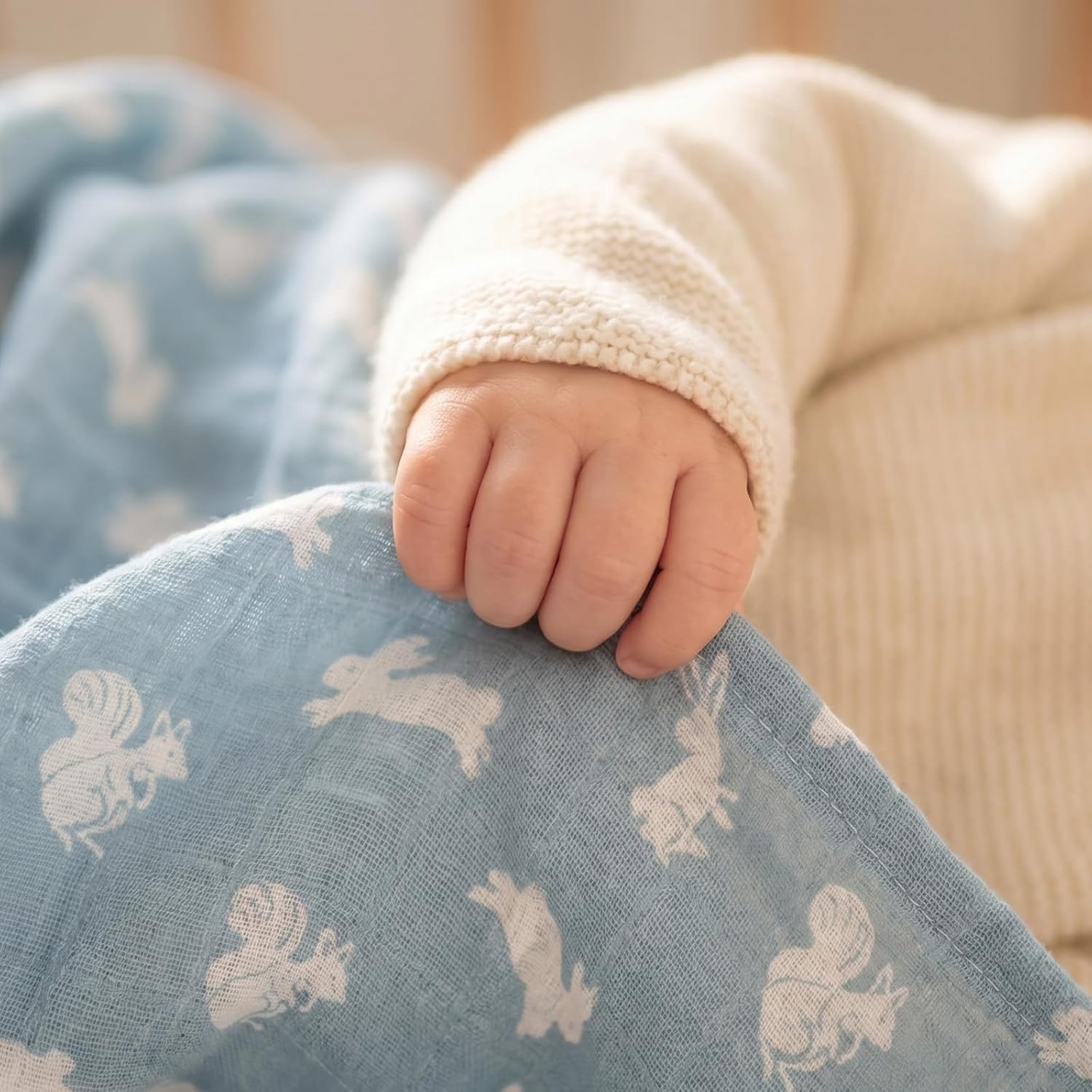 image:image4Pack Muslin Swaddle Blankets for Newborns 100 Cotton Breathable Soft Muslin Large 315x433 MultiUse Stroller Sunshade Nursing Cover amp Receiving Blanket Bear CheckeredNeutral