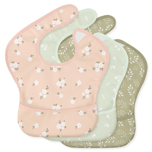 image:image3Pack Baby Feeding Bibs  Waterproof StainResistant 3D Food Catcher Soft Lightweight Design for BabyLed Weaning Infants amp Toddlers 324 Months Safari AnimalsGreen Bloom